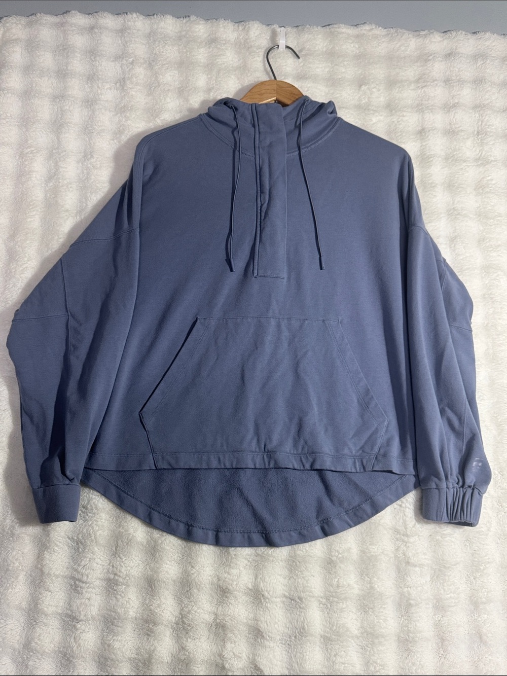 KNIX Good To Go Oversized Half Zipper Hoodie Blue Size S